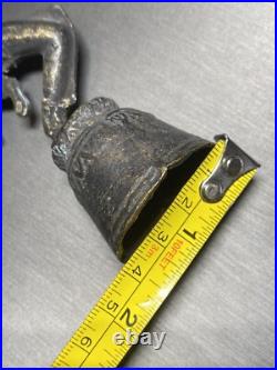 Vintage Hand Bell Bronze Thai Dancer Statue Estate Pre-Owned Unusual Patinated