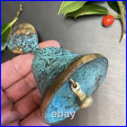 Vintage Hand Bell Greek Goddess Hygieia BiasRelief Estate Pre-Owned Heavy Bronze