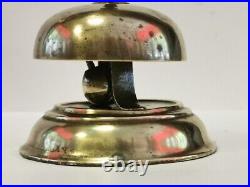Vintage Handmade Brass hotel Bell Art Deco Style 9 cm