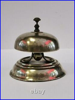 Vintage Handmade Brass hotel Bell Art Deco Style 9 cm