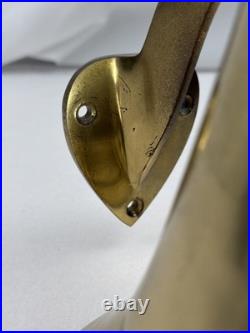 Vintage Heavy Brass Bell Engraved USN