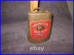 Vintage Holstein Cow Bell Large Size No. 1 with Label Blum Mfg Brass Great Sound