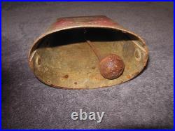 Vintage Holstein Cow Bell Large Size No. 1 with Label Blum Mfg Brass Great Sound