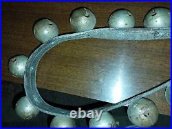 Vintage Horse Harness Sleigh 30 Brass Bells Original Leather Strap