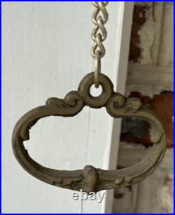 Vintage Intricate Wall Mount Brass Bell Door Knocker
