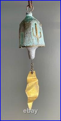 Vintage Joe Ursutz Cast Bronze Wind Bell, Signed x2, Paolo Soleri Cosanti Style