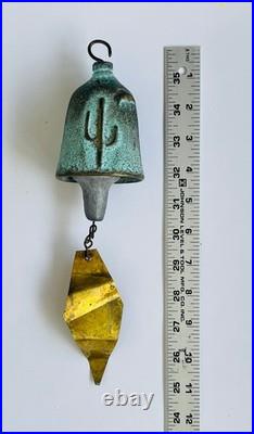 Vintage Joe Ursutz Cast Bronze Wind Bell, Signed x2, Paolo Soleri Cosanti Style