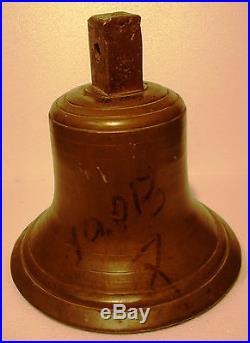 Vintage LARGE Marine Brass BELL Great Sounding Nautical -Ships Original (J)
