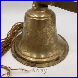 Vintage Large Brass Bell School play ground Home 5 tall 6.25 dia dinner bell