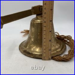 Vintage Large Brass Bell School play ground Home 5 tall 6.25 dia dinner bell