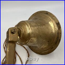 Vintage Large Brass Bell School play ground Home 5 tall 6.25 dia dinner bell