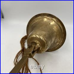 Vintage Large Brass Bell School play ground Home 5 tall 6.25 dia dinner bell