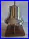 Vintage Large Chrome Brass Mac Fire Truck Bell 12 inch base 37lbs with display