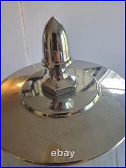 Vintage Large Chrome Brass Mac Fire Truck Bell 12 inch base 37lbs with display Vintage Large Chrome Brass Mac Fire Truck Bell 12 inch base 37lbs with display