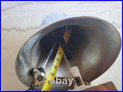 Vintage Large Chrome Brass Mac Fire Truck Bell 12 inch base 37lbs with display