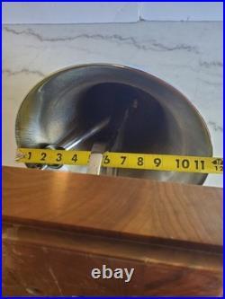 Vintage Large Chrome Brass Mac Fire Truck Bell 12 inch base 37lbs with display Vintage Large Chrome Brass Mac Fire Truck Bell 12 inch base 37lbs with display
