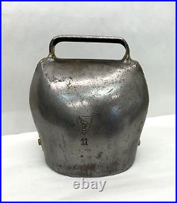 Vintage Large J. Firmann Bulle Size 11 Cow Goat Trychel Bell Swiss 8 x 8