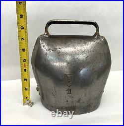 Vintage Large J. Firmann Bulle Size 11 Cow Goat Trychel Bell Swiss 8 x 8