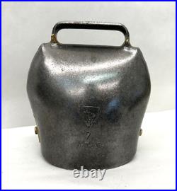 Vintage Large J. Firmann Bulle Size 7 Cow Goat Trychel Bell Swiss 6.5 x 6.5