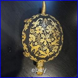 Vintage Large Turtle Bell Boj Eibar Spain Damasquina Brass Wind Up