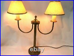 Vintage Laura Ashley Brass Table Lamp & Shades French Bouillotte Style GC