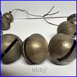 Vintage Lot 16 Loose Brass Sleigh Bells, Nos 3, 4, 5, 9 Plz Read & See Pics
