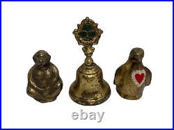 Vintage Mid Century Brass Monkey Bell Penguin Ire Penguin Ireland Bell Collector