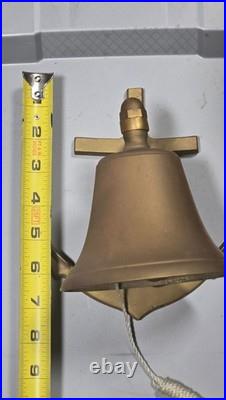 Vintage Nautical Anchor Wall Brass Bell 6 Height Rustic Maritime Decor With Rop