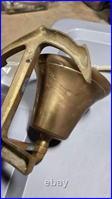 Vintage Nautical Anchor Wall Brass Bell 6 Height Rustic Maritime Decor With Rop