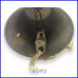 Vintage Nautical Antique Brass Pirate Ship's Ornamental Anchor Bell Wall Decor