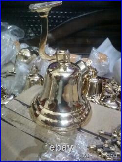 Vintage Nautical Brass 9 Captain Ship Bell Wall Mount Marine Antique 5 Units