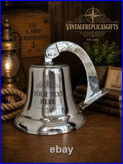 Vintage Nautical Hanging Brass Door Bell Ship Wall Mounted Bracket Gift 18