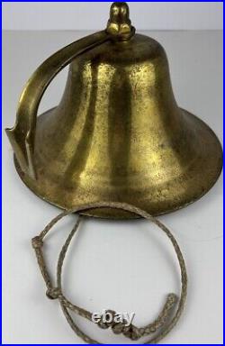 Vintage Nautical Maritime Brass Ship Train Railroad School Dinner Bar Bell