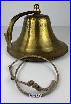 Vintage Nautical Maritime Brass Ship Train Railroad School Dinner Bar Bell