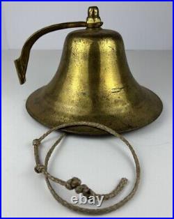 Vintage Nautical Maritime Brass Ship Train Railroad School Dinner Bar Bell
