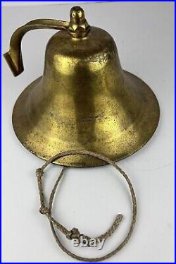Vintage Nautical Maritime Brass Ship Train Railroad School Dinner Bar Bell
