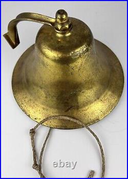 Vintage Nautical Maritime Brass Ship Train Railroad School Dinner Bar Bell