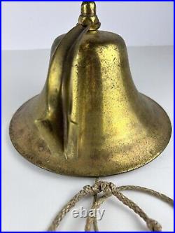 Vintage Nautical Maritime Brass Ship Train Railroad School Dinner Bar Bell