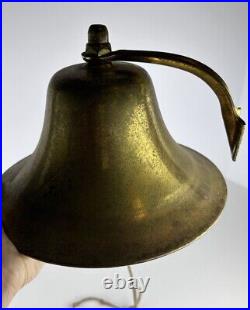 Vintage Nautical Maritime Brass Ship Train Railroad School Dinner Bar Bell
