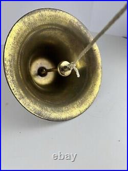 Vintage Nautical Maritime Brass Ship Train Railroad School Dinner Bar Bell