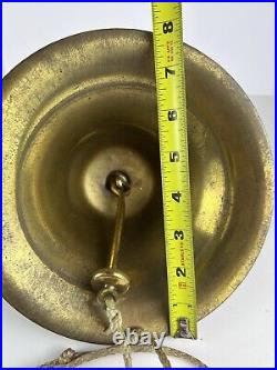Vintage Nautical Maritime Brass Ship Train Railroad School Dinner Bar Bell