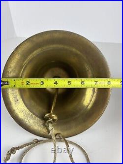 Vintage Nautical Maritime Brass Ship Train Railroad School Dinner Bar Bell