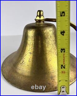 Vintage Nautical Maritime Brass Ship Train Railroad School Dinner Bar Bell