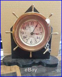 Vintage Naval Seth Thomas Ship Bell Clock, Helmsman Ship Clock
