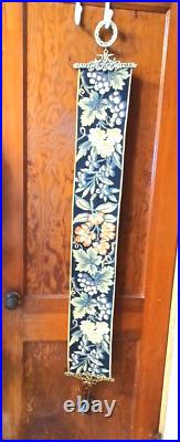 Vintage Needlepoint 54 Floral Pattern Butler Door Bell Pull