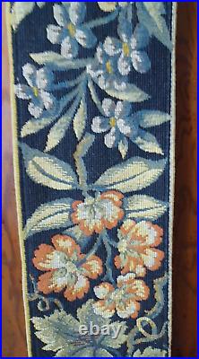 Vintage Needlepoint 54 Floral Pattern Butler Door Bell Pull