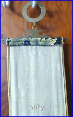 Vintage Needlepoint 54 Floral Pattern Butler Door Bell Pull