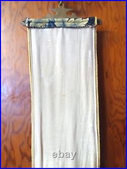 Vintage Needlepoint 54 Floral Pattern Butler Door Bell Pull
