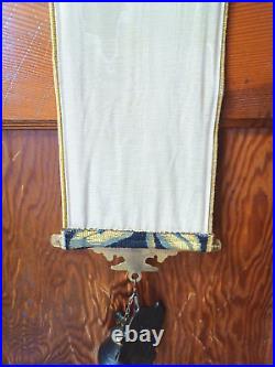 Vintage Needlepoint 54 Floral Pattern Butler Door Bell Pull