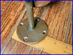 Vintage Old 6 Bronze/brass Bell With Wall Mount, Nice Age/patina